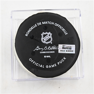 Fredrick Gaudreau - Minnesota Wild - Goal Puck - March 22, 2025 vs. Buffalo Sabres (Wild Logo)