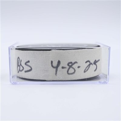 Cole Koepke - Boston Bruins - Goal Puck - April 8, 2025 vs. New Jersey Devils (Devils Logo)