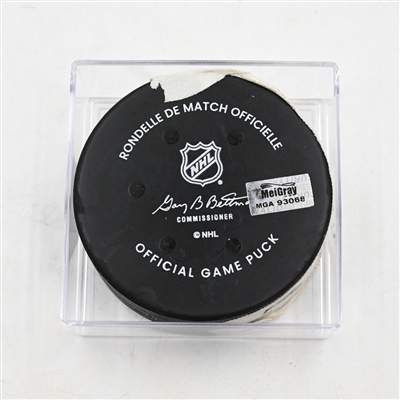 Zachary L'Heureux - Nashville Predators - Goal Puck - March 31, 2025 vs. Philadelphia Flyers (Flyers Logo)