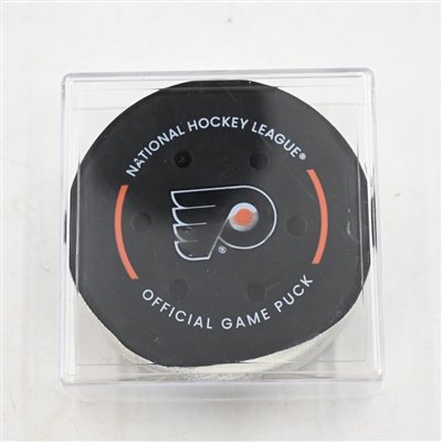 Patrik Laine - Montreal Canadiens - Goal Puck - March 27, 2025 vs. Philadelphia Flyers (Flyers Logo)