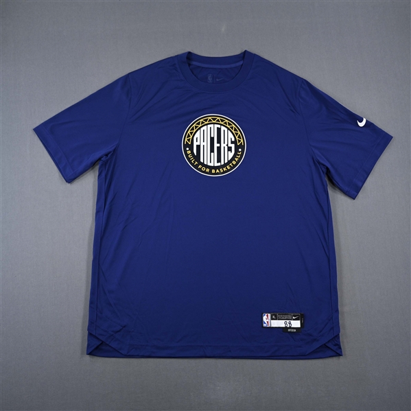 Goga Bitadze - Indiana Pacers - Game-Issued City Edition Short-Sleeved Shooting Shirt  - 2022-23 NBA Season
