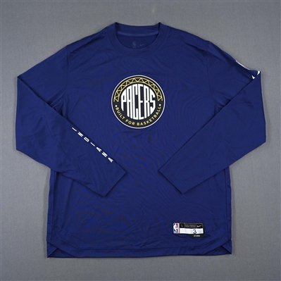 Chris Duarte - Indiana Pacers - Game-Issued City Edition Long-Sleeved Shooting Shirt  - 2022-23 NBA Season