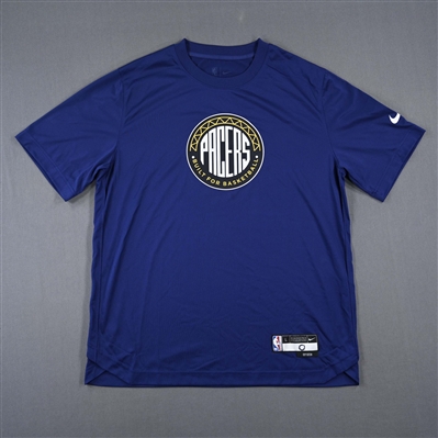 Tyrese Haliburton - Indiana Pacers - Game-Issued City Edition Short-Sleeved Shooting Shirt  - 2022-23 NBA Season