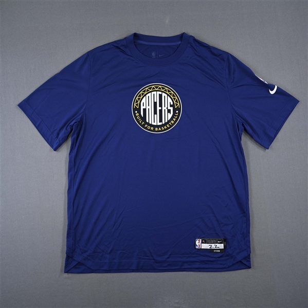 Isaiah Jackson - Indiana Pacers - Game-Issued City Edition Short-Sleeved Shooting Shirt  - 2022-23 NBA Season