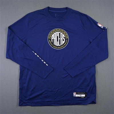 James Johnson - Indiana Pacers - Game-Issued City Edition Long-Sleeved Shooting Shirt  - 2022-23 NBA Season