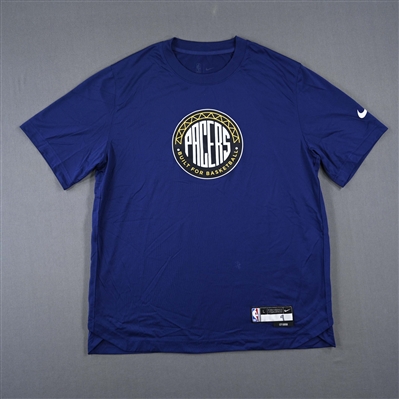 T.J. McConnell - Indiana Pacers - City Edition Short-Sleeved Shooting Shirt - Worn 12/12/2022  - 2022-23 NBA Season