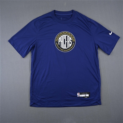 Trevelin Queen - Indiana Pacers - Game-Issued City Edition Short-Sleeved Shooting Shirt  - 2022-23 NBA Season