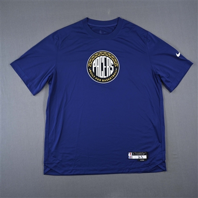 Jalen Smith - Indiana Pacers - Game-Issued City Edition Short-Sleeved Shooting Shirt  - 2022-23 NBA Season