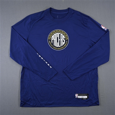 Jalen Smith - Indiana Pacers - Game-Issued City Edition Long-Sleeved Shooting Shirt  - 2022-23 NBA Season