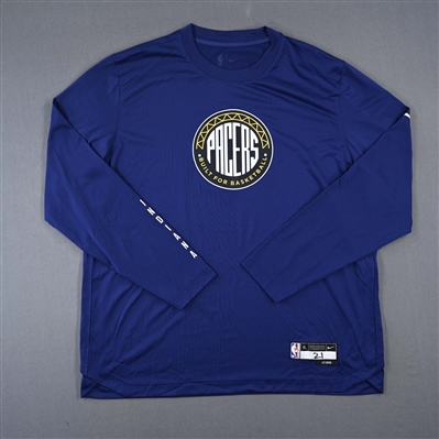 Terry Taylor - Indiana Pacers - Game-Issued City Edition Long-Sleeved Shooting Shirt  - 2022-23 NBA Season