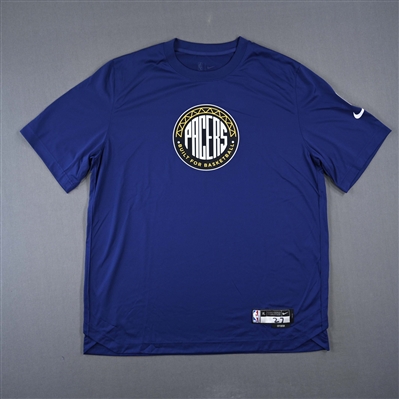 Daniel Theis - Indiana Pacers - Game-Issued City Edition Short-Sleeved Shooting Shirt  - 2022-23 NBA Season