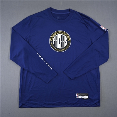 Daniel Theis - Indiana Pacers - Game-Issued City Edition Long-Sleeved Shooting Shirt  - 2022-23 NBA Season