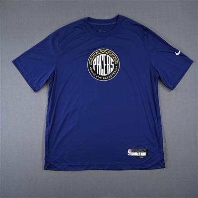 Myles Turner - Indiana Pacers - Game-Issued City Edition Short-Sleeved Shooting Shirt  - 2022-23 NBA Season