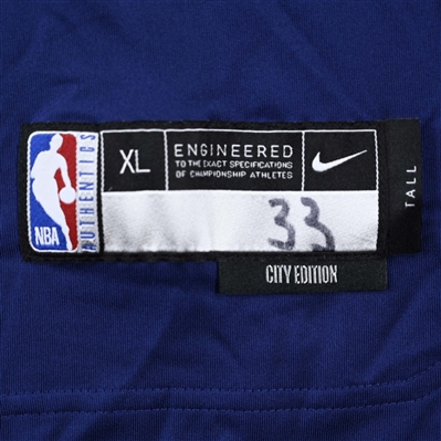 Myles Turner - Indiana Pacers - Game-Issued City Edition Long-Sleeved Shooting Shirt  - 2022-23 NBA Season
