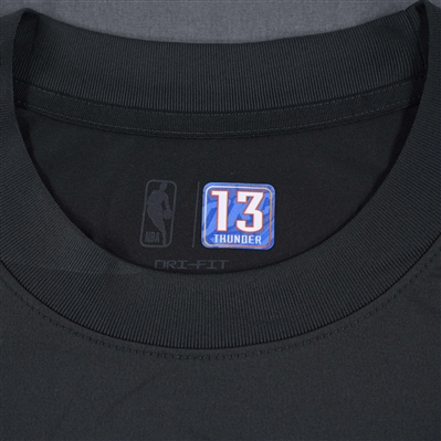 Ousmane Dieng - Oklahoma City Thunder - Game-Issued City Edition Long-Sleeved Shooting Shirt  - 2022-23 NBA Season