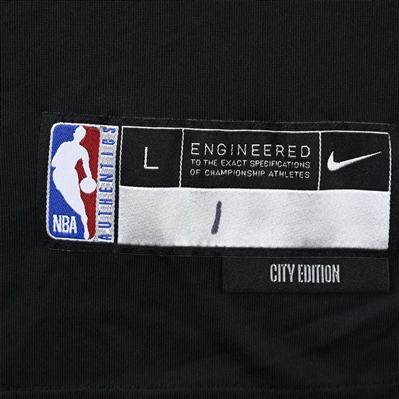 Jalen Johnson - Atlanta Hawks - Game-Issued City Edition Short-Sleeved Shooting Shirt  - 2022-23 NBA Season