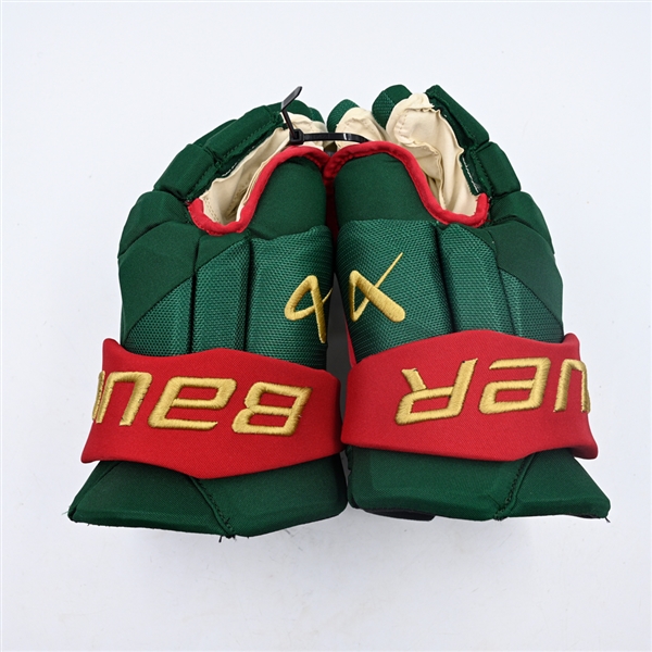 Brock Faber - Game-Issued Bauer Vapor Gloves 
