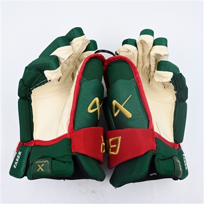Brock Faber - Game-Issued Bauer Vapor Gloves 