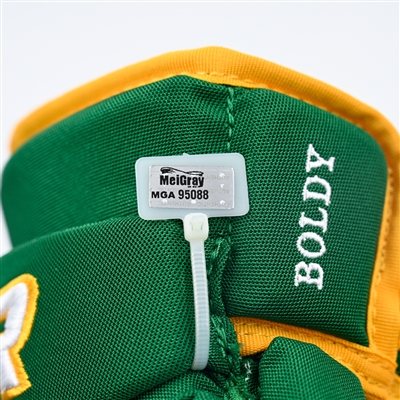 Matt Boldy - Game-Issued Green Third, Bauer Vapor Gloves 
