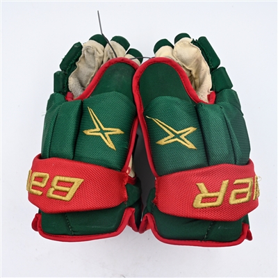 Matt Boldy - Game-Worn Bauer Vapor 2X Gloves - 2022-23 NHL Season