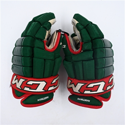 Ryan Hartman - Game-Worn CCM HG97 Gloves - 2019-20 NHL Season