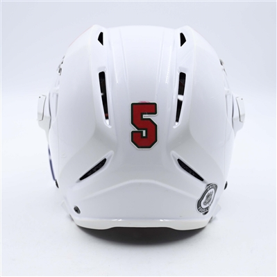 Jake Middleton - Game-Worn White, Warrior Helmet w/ CCM Shield - 2023-24 NHL Season