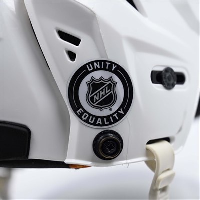 Brock Faber - Game-Worn White, CCM Helmet w/ CCM Shield - 2023-24 NHL Season