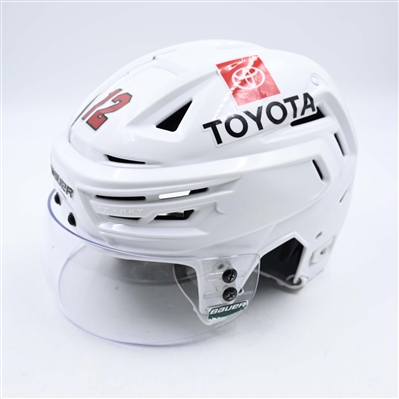 Matt Boldy - Game-Worn White, Bauer Helmet w/ Bauer Shield - 2023-24 NHL Season
