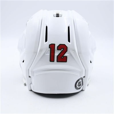 Matt Boldy - Game-Worn White, Bauer Helmet w/ Bauer Shield - 2023-24 NHL Season