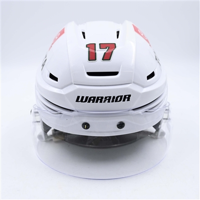 Marcus Foligno - Game-Worn White, Warrior Helmet w/Bauer Shield - 2023-24 NHL Season
