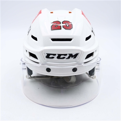 Marco Rossi - Game-Worn White, CCM Helmet w/ Shield - 2023-24 NHL Season