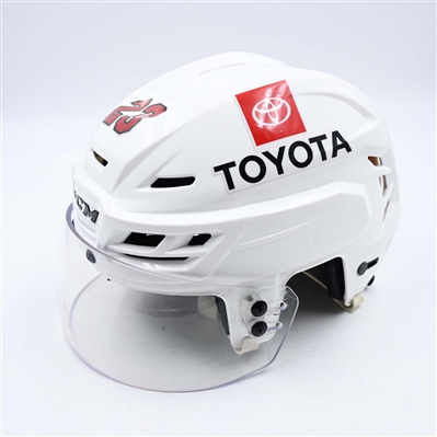 Marco Rossi - Game-Worn White, CCM Helmet w/ Shield - 2023-24 NHL Season