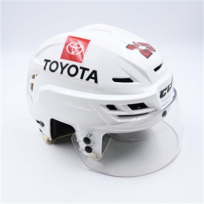 Marco Rossi - Game-Worn White, CCM Helmet w/ Shield - 2023-24 NHL Season