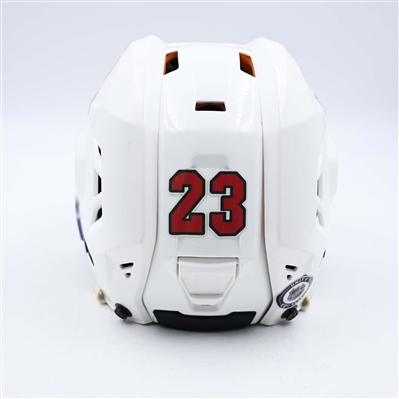 Marco Rossi - Game-Worn White, CCM Helmet w/ Shield - 2023-24 NHL Season