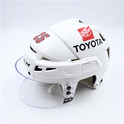 Jonas Brodin - Game-Worn White, CCM Helmet w/ Oakley Shield - 2023-24 NHL Season