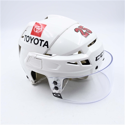 Jonas Brodin - Game-Worn White, CCM Helmet w/ Oakley Shield - 2023-24 NHL Season