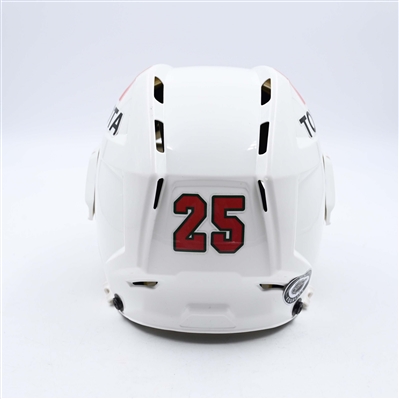 Jonas Brodin - Game-Worn White, CCM Helmet w/ Oakley Shield - 2023-24 NHL Season