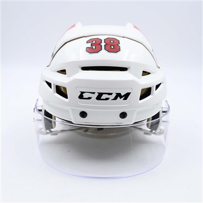 Ryan Hartman - Game-Worn White, CCM Helmet w/ Oakley Shield - 2023-24 NHL Season