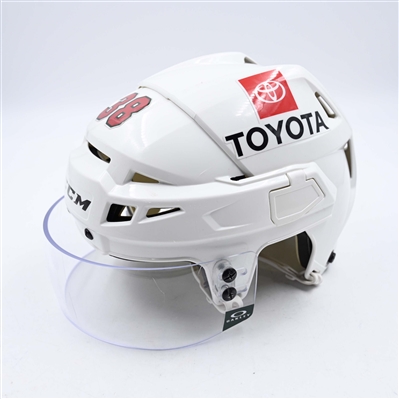 Ryan Hartman - Game-Worn White, CCM Helmet w/ Oakley Shield - 2023-24 NHL Season