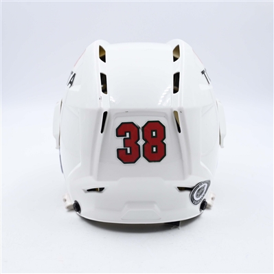 Ryan Hartman - Game-Worn White, CCM Helmet w/ Oakley Shield - 2023-24 NHL Season