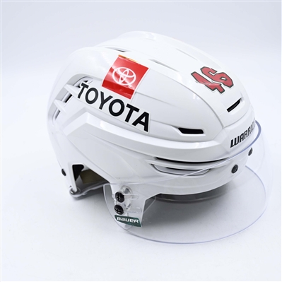 Jared Spurgeon - Game-Worn White, Warrior Helmet w/ Bauer Shield - 2023-24 NHL Season