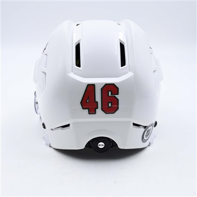 Jared Spurgeon - Game-Worn White, Warrior Helmet w/ Bauer Shield - 2023-24 NHL Season