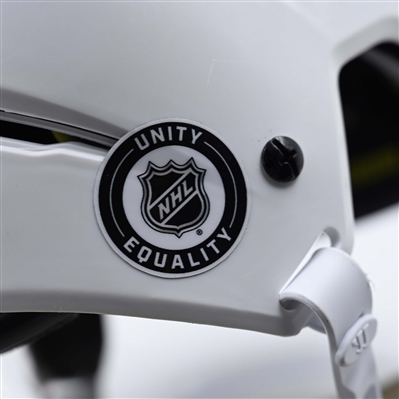 Jared Spurgeon - Game-Worn White, Warrior Helmet w/ Bauer Shield - 2023-24 NHL Season