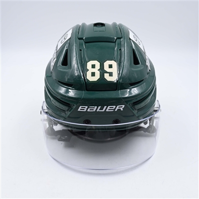 Frederick Gaudreau - Game-Worn Green, Bauer Helmet w/ Oakley Shield - 2021-22 NHL Season
