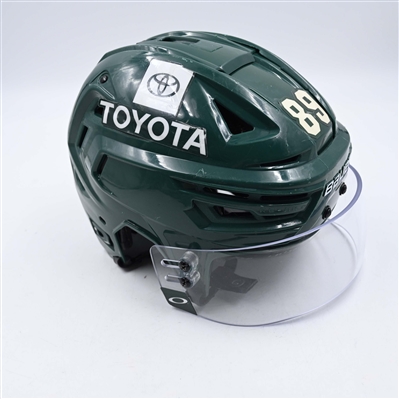 Frederick Gaudreau - Game-Worn Green, Bauer Helmet w/ Oakley Shield - 2021-22 NHL Season