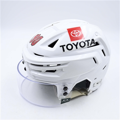 Marcus Johansson - Game-Worn White, Bauer Helmet w/ Oakley Shield - 2023-24 NHL Season