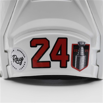 Seamus Casey - Game-Worn White, Bauer Helmet w/ Oakley Shield - 2024-25 NHL Regular Season and 2025 Stanley Cup Playoffs