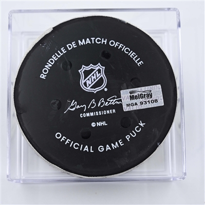 Jonathan Marchessault - Nashville Predators - Goal Puck - April 16, 2025 vs. Dallas Stars (Predators Logo)