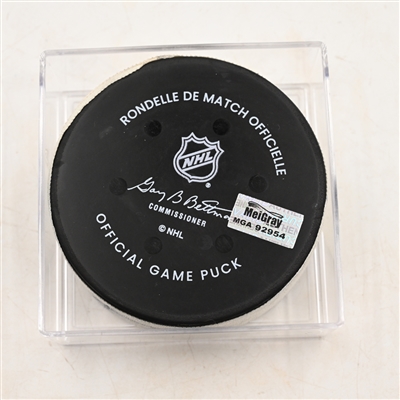 Matvei Michkov - Philadelphia Flyers - Goal Puck - March 27, 2025 vs. Montreal Canadiens (Flyers Logo)