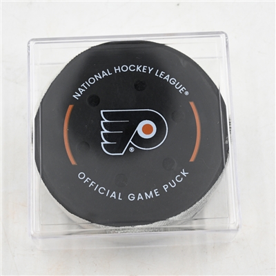 Matvei Michkov - Philadelphia Flyers - Goal Puck - March 27, 2025 vs. Montreal Canadiens (Flyers Logo)